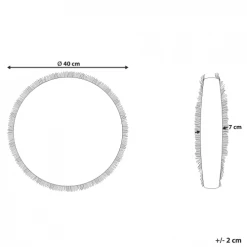 Beliani Housses De Chaises Et Galettes De Chaises Coussin D'assise En Velours Beige ø 40 Cm -Housses de canapé Soldes coussin d assise en velours beige oe 40 cm