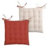 Stof Housses De Chaises Et Galettes De Chaises Coussin De Chaise 2 Faces Terracotta Lin 40x40 -Housses de canapé Soldes coussin de chaise 2 faces terracotta lin 40x40 1