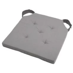 Stof Housses De Chaises Et Galettes De Chaises Coussin De Chaise Attaches Scratchs Gris Et écru 38x38 -Housses de canapé Soldes coussin de chaise attaches scratchs gris 38x38 3