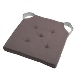 Stof Housses De Chaises Et Galettes De Chaises Coussin De Chaise Attaches Scratchs Gris Et écru 38x38 -Housses de canapé Soldes coussin de chaise attaches scratchs gris et ecru 38x38 3