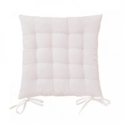 Wadiga Housses De Chaises Et Galettes De Chaises Coussin De Chaise Carré Blanc - 40x40x7cm