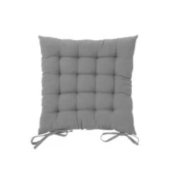 Wadiga Housses De Chaises Et Galettes De Chaises Coussin De Chaise Carré Blanc - 40x40x7cm -Housses de canapé Soldes coussin de chaise carre gris 40x40x7cm 1