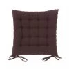 Wadiga Housses De Chaises Et Galettes De Chaises Coussin De Chaise Carré Marron Chocolat - 40x40x7cm -Housses de canapé Soldes coussin de chaise carre marron chocolat 40x40x7cm 1