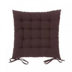 Wadiga Housses De Chaises Et Galettes De Chaises Coussin De Chaise Carré Marron Chocolat - 40x40x7cm