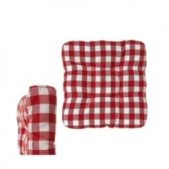 Wadiga Housses De Chaises Et Galettes De Chaises Coussin De Chaise Cuisine Vichy Rouge Et Blanc 45x45cm -Housses de canapé Soldes coussin de chaise cuisine vichy rouge et blanc 45x45cm 2