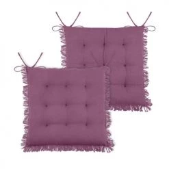Stof Housses De Chaises Et Galettes De Chaises Coussin De Chaise En Coton Cassis 40x40 -Housses de canapé Soldes coussin de chaise en coton cassis 40x40 3