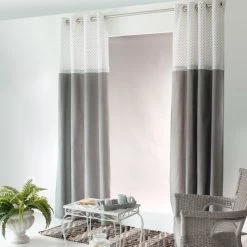 Decostars Housses De Chaises Et Galettes De Chaises Galette De Chaise à Petits Pois Coton Gris 38x38cm -Housses de canapé Soldes galette de chaise a petits pois coton gris 38x38cm 3