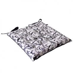 Decostars Housses De Chaises Et Galettes De Chaises Galette De Chaise Ambiance Nature Coton Gris Foncé 38 X 38