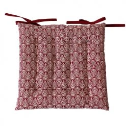 Home Maison Housses De Chaises Et Galettes De Chaises Galette De Chaise Au Style Baroque Coton Lie De Vin 38 X 38