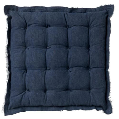 Dutch Decor Housses De Chaises Et Galettes De Chaises Galette De Chaise Bleu En Coton 40x40 Cm Uni 4 Dutch Decor Housses De Chaises Et Galettes De Chaises Galette De Chaise Bleu En Coton 40x40 Cm Uni – Image 2