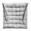 Home Maison Housses De Chaises Et Galettes De Chaises Galette De Chaise Carré En Coton Blanc 40x40 -Housses de canapé Soldes galette de chaise carre en coton blanc 40x40 3