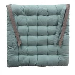 Sud Etoffe Housses De Chaises Et Galettes De Chaises Galette De Chaise Carré En Coton Bleu 40x40