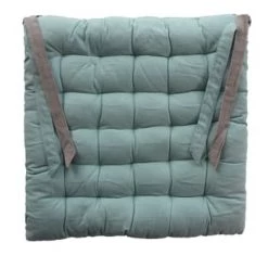 Sud Etoffe Housses De Chaises Et Galettes De Chaises Galette De Chaise Carré En Coton Bleu 40x40 -Housses de canapé Soldes galette de chaise carre en coton bleu 40x40 3