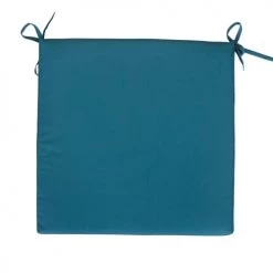 Home Maison Housses De Chaises Et Galettes De Chaises Galette De Chaise Carré En Fibre Synthétique Bleu 40x40