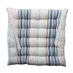 Sud Etoffe Housses De Chaises Et Galettes De Chaises Galette De Chaise En 100% Coton Bleu 40x40