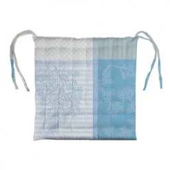 Garnier Thiebaut Housses De Chaises Et Galettes De Chaises Galette De Chaise Enduit Imperméable Bleu 38X38