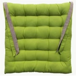 Home Maison Housses De Chaises Et Galettes De Chaises Galette De Chaise Carré En Coton Blanc 40x40 -Housses de canapé Soldes galette de chaise epaisse et matelassee valayans coton anis 40 x 40