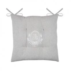 Home Maison Housses De Chaises Et Galettes De Chaises Galette De Chaise Esprit Campagne Chic Coton Naturel 38 X 38