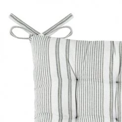 Lovely Casa Housses De Chaises Et Galettes De Chaises Galette De Chaise Esprit Tapissier Coton Sauge 40 X 40 -Housses de canapé Soldes galette de chaise esprit tapissier coton sauge 40 x 40 1