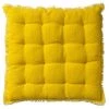 Dutch Decor Housses De Chaises Et Galettes De Chaises Galette De Chaise Jaune En Coton 40x40 Cm Uni -Housses de canapé Soldes galette de chaise jaune en coton 40x40 cm uni