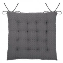 Home Maison Housses De Chaises Et Galettes De Chaises Galette De Chaise Matelassée En Nid D'abeille Coton Souris 40 X 40