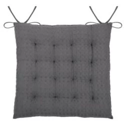 Home Maison Housses De Chaises Et Galettes De Chaises Galette De Chaise Matelassée En Nid D'abeille Coton Curry 40 X 40 -Housses de canapé Soldes galette de chaise matelassee en nid d abeille coton souris 40 x 40 4