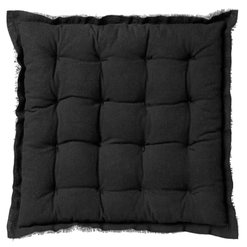 Dutch Decor Housses De Chaises Et Galettes De Chaises Galette De Chaise Noir En Coton 40x40 Cm Uni 4 Dutch Decor Housses De Chaises Et Galettes De Chaises Galette De Chaise Noir En Coton 40x40 Cm Uni – Image 2