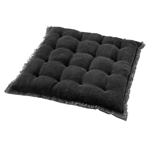 Dutch Decor Housses De Chaises Et Galettes De Chaises Galette De Chaise Noir En Coton 40x40 Cm Uni 5 Dutch Decor Housses De Chaises Et Galettes De Chaises Galette De Chaise Noir En Coton 40x40 Cm Uni – Image 3