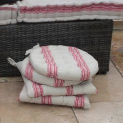 Home Maison Housses De Chaises Et Galettes De Chaises Galette De Chaise Oudoor Au Style D'antan Coton Rouge 40 X 40 -Housses de canapé Soldes galette de chaise oudoor au style d antan coton rouge 40 x 40 2