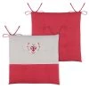 Home Maison Housses De Chaises Et Galettes De Chaises Galette De Chaise Plate Montagne Chic Coton Rouge 38x38cm -Housses de canapé Soldes galette de chaise plate montagne chic coton rouge 38x38cm