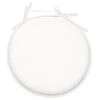 Stof Housses De Chaises Et Galettes De Chaises Galette De Chaise Polyester Blanc D40cm -Housses de canapé Soldes galette de chaise polyester blanc d40cm