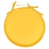 Stof Housses De Chaises Et Galettes De Chaises Galette De Chaise Polyester Jaune D40cm -Housses de canapé Soldes galette de chaise polyester jaune d40cm