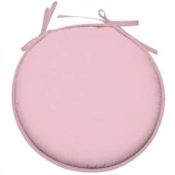 Stof Housses De Chaises Et Galettes De Chaises Galette De Chaise Polyester Rose Poudré D40cm