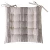 Home Maison Housses De Chaises Et Galettes De Chaises Galette De Chaise Rayée En Coton Recyclé Coton Ecru 38 X 38