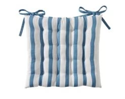 Becquet Housses De Chaises Et Galettes De Chaises Galette De Chaise Réversible Bleu Orage 40x40 En Coton -Housses de canapé Soldes galette de chaise reversible bleu orage 40x40 en coton 6