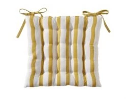 Becquet Housses De Chaises Et Galettes De Chaises Galette De Chaise Réversible Orange Terracotta 40x40 En Coton -Housses de canapé Soldes galette de chaise reversible jaune ocre 40x40 en coton 2