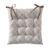 Becquet Housses De Chaises Et Galettes De Chaises Galette De Chaise Réversible Marron Taupe 40x40 En Coton