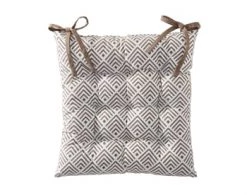 Becquet Housses De Chaises Et Galettes De Chaises Galette De Chaise Réversible Vert Eucalyptus 40x40 En Coton -Housses de canapé Soldes galette de chaise reversible marron taupe 40x40 en coton 5