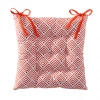 Becquet Housses De Chaises Et Galettes De Chaises Galette De Chaise Réversible Orange Paprika 40x40 En Coton -Housses de canapé Soldes galette de chaise reversible orange paprika 40x40 en coton 4