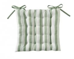 Becquet Housses De Chaises Et Galettes De Chaises Galette De Chaise Réversible Vert 40x40 En Coton