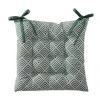 Becquet Housses De Chaises Et Galettes De Chaises Galette De Chaise Réversible Vert Eucalyptus 40x40 En Coton -Housses de canapé Soldes galette de chaise reversible vert eucalyptus 40x40 en coton