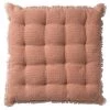 Dutch Decor Housses De Chaises Et Galettes De Chaises Galette De Chaise Rose En Coton 40x40 Cm Uni -Housses de canapé Soldes galette de chaise rose en coton 40x40 cm uni