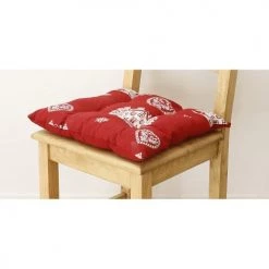 Grenier Alpin Housses De Chaises Et Galettes De Chaises Galette De Chaise Style Montagne Coeurchevel Rouge -Housses de canapé Soldes galette de chaise style montagne coeurchevel rouge 2