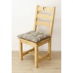 Grenier Alpin Housses De Chaises Et Galettes De Chaises Galette De Chaise Style Montagne Edelweiss Taupe -Housses de canapé Soldes galette de chaise style montagne edelweiss taupe 3