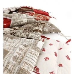 Grenier Alpin Housses De Chaises Et Galettes De Chaises Galette De Chaise Style Montagne Trentino Rouge -Housses de canapé Soldes galette de chaise style montagne trentino rouge 1