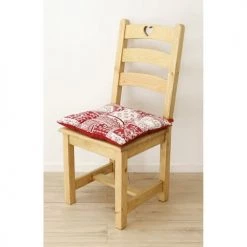 Grenier Alpin Housses De Chaises Et Galettes De Chaises Galette De Chaise Style Montagne Trentino Rouge -Housses de canapé Soldes galette de chaise style montagne trentino rouge 3