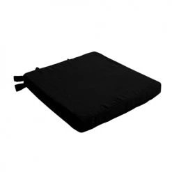 Home Maison Housses De Chaises Et Galettes De Chaises Galette De Chaise Uni En Pur Coton Coton Noir 38 X 38