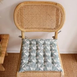 Home Maison Housses De Chaises Et Galettes De Chaises Galette Piquée Esprit Bohème Coton Lagon 38 X 38 -Housses de canapé Soldes galette piquee esprit boheme coton lagon 38 x 38 2