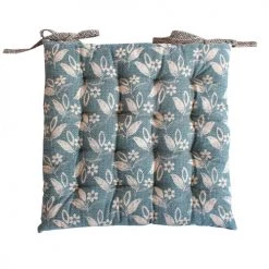 Home Maison Housses De Chaises Et Galettes De Chaises Galette Piquée Esprit Bohème Coton Lagon 38 X 38