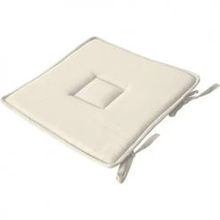 Home Maison Housses De Chaises Et Galettes De Chaises Galette Plate Unie En Coton Passepoil Et Nouettes Coton Ecru 40 X 40 -Housses de canapé Soldes galette plate unie en coton passepoil et nouettes coton ecru 40 x 40 2